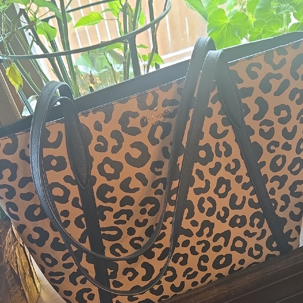 Kate Spade Tan and Black Leopard Tote